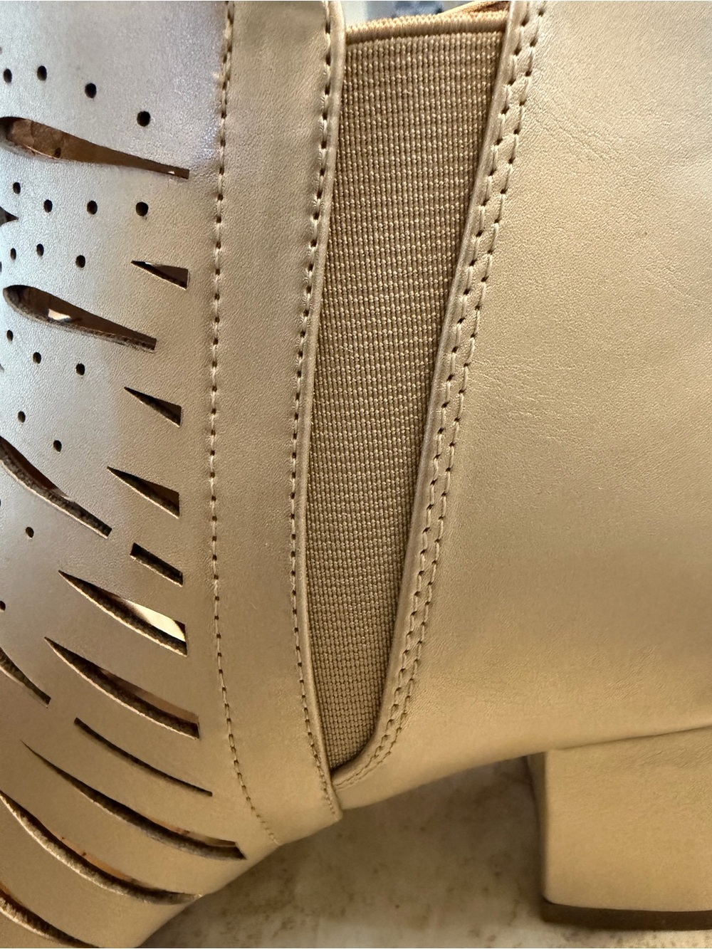 Taylor Metallic Silver Cutout Block Heel Booties - Picture 8 of 8